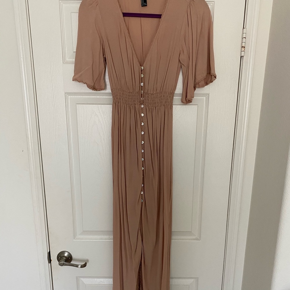 Nude Maxi dress